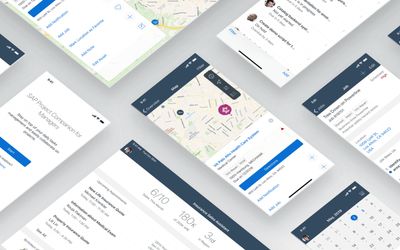 Grafik mit Screenshots von Handybildschirmen