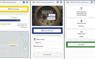 Screenshot Nutzeroberfläche