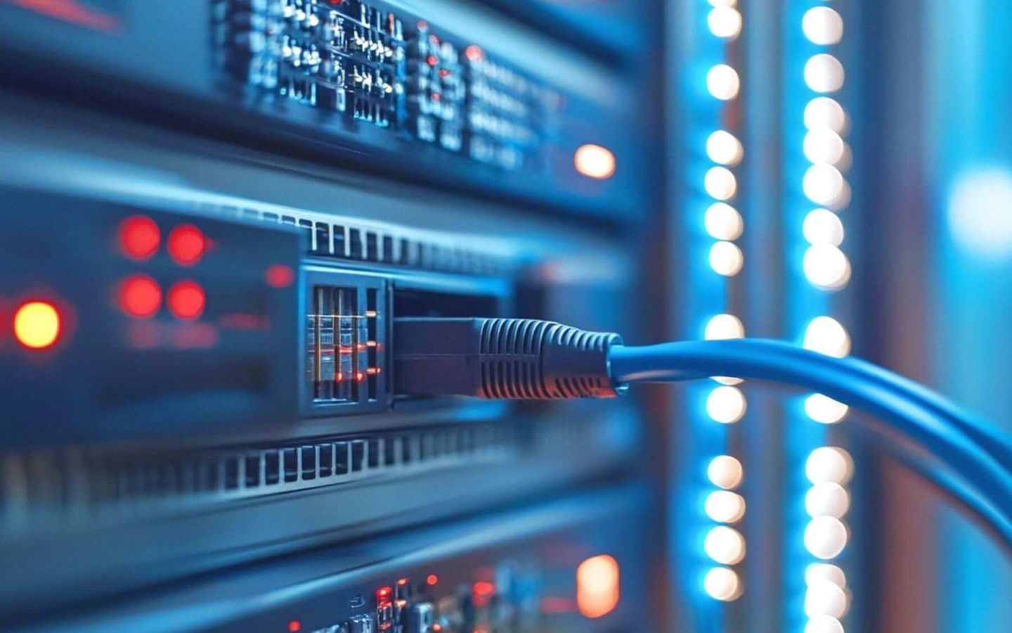 Kabeleingang zu Server